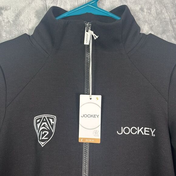 NWT New Jockey Black Pac12 On the Go Full Zip Jacket Size Small - Picture 2 of 10